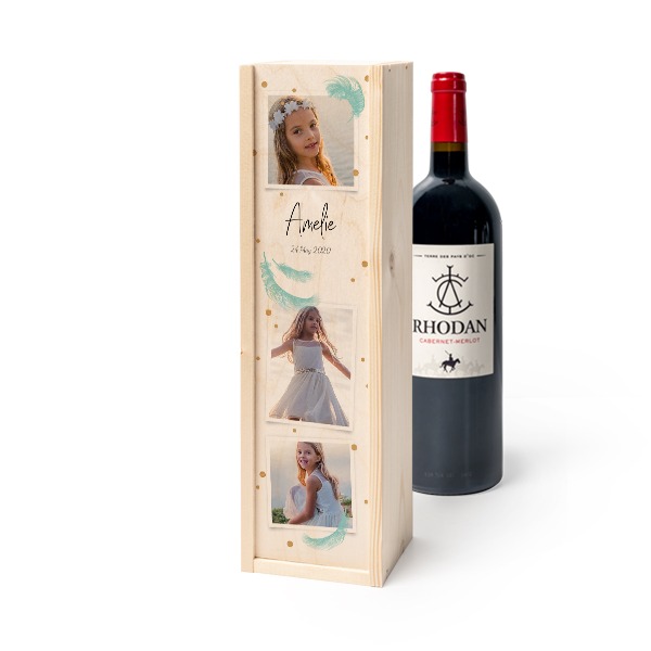 Wijnkist met Rhodan Cabernet-Merlot