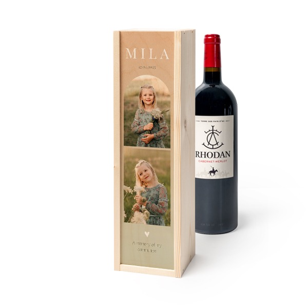 Wijnkist met Rhodan Cabernet-Merlot Wijnkist met Rhodan Cabernet-Merlot