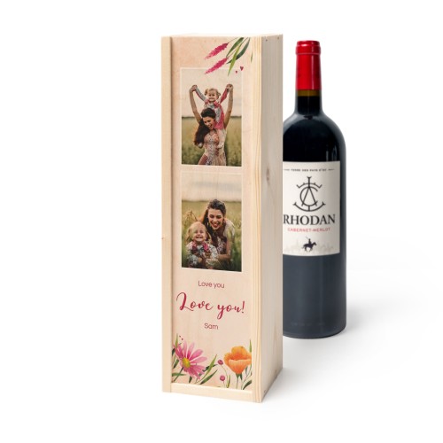 Wijnkist met Rhodan Cabernet-Merlot