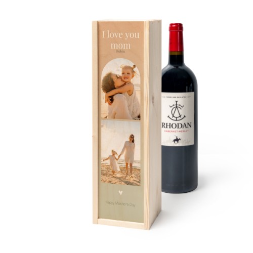 Wijnkist met Rhodan Cabernet-Merlot Wijnkist met Rhodan Cabernet-Merlot