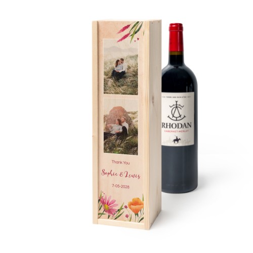 Wijnkist met Rhodan Cabernet-Merlot