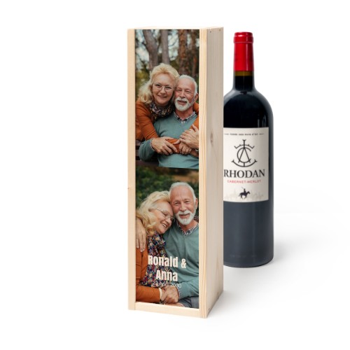 Wijnkist met Rhodan Cabernet-Merlot Wijnkist met Rhodan Cabernet-Merlot