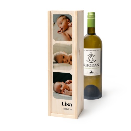 Wijnkist met Rhodan Chardonnay-Roussanne Wijnkist met Rhodan Chardonnay-Roussanne