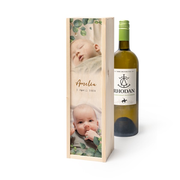 Wijnkist met Rhodan Chardonnay-Roussanne Wijnkist met Rhodan Chardonnay-Roussanne