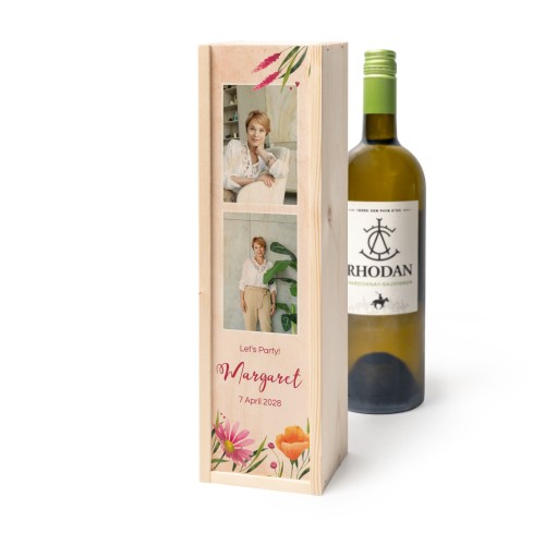 Wijnkist met Rhodan Chardonnay-Roussanne Wijnkist met Rhodan Chardonnay-Roussanne