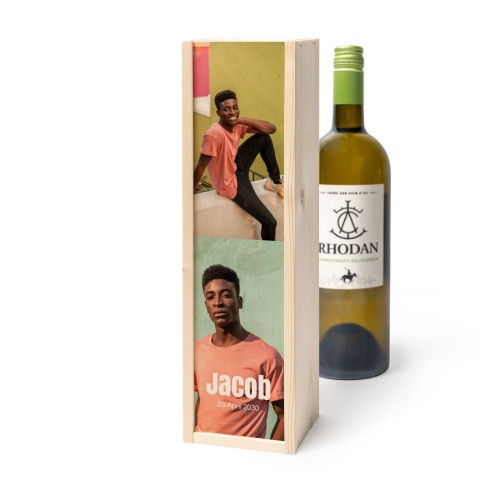 Wijnkist met Rhodan Chardonnay-Roussanne Wijnkist met Rhodan Chardonnay-Roussanne