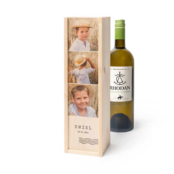 Wijnkist met Rhodan Chardonnay-Roussanne Wijnkist met Rhodan Chardonnay-Roussanne