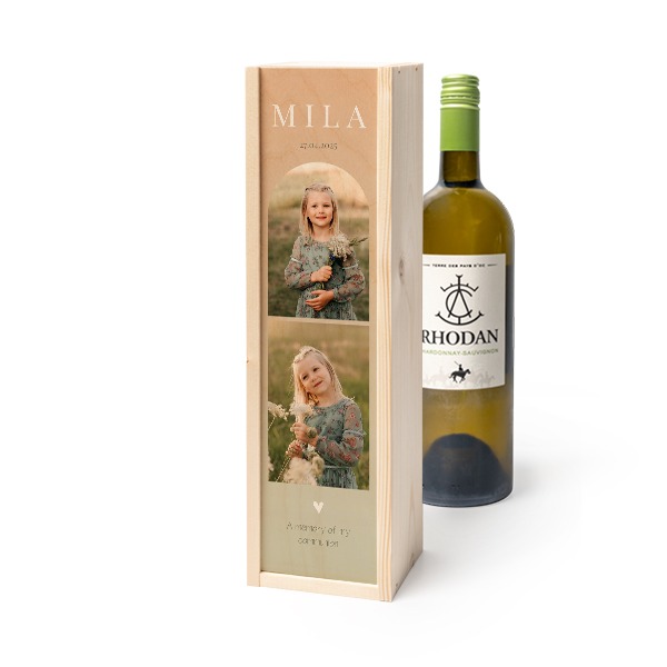 Wijnkist met Rhodan Chardonnay-Roussanne Wijnkist met Rhodan Chardonnay-Roussanne