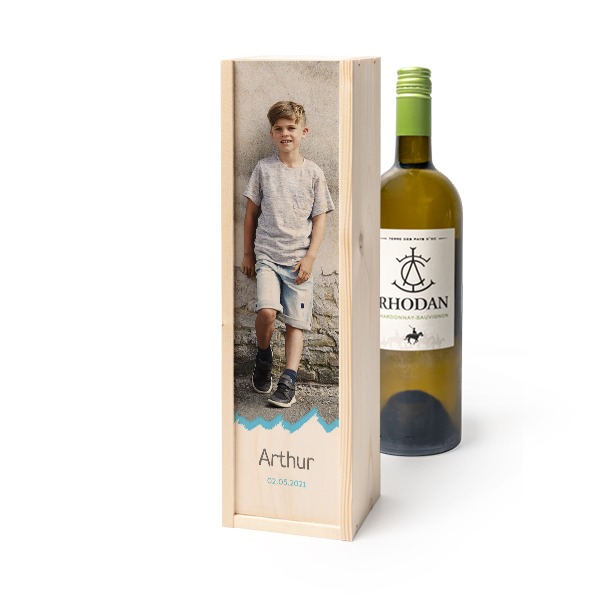 Wijnkist met Rhodan Chardonnay-Roussanne Wijnkist met Rhodan Chardonnay-Roussanne