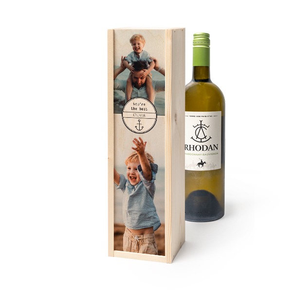 Wijnkist met Rhodan Chardonnay-Roussanne Wijnkist met Rhodan Chardonnay-Roussanne