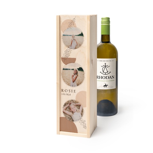 Wijnkist met Rhodan Chardonnay-Roussanne Wijnkist met Rhodan Chardonnay-Roussanne