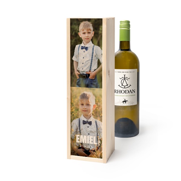 Wijnkist met Rhodan Chardonnay-Roussanne