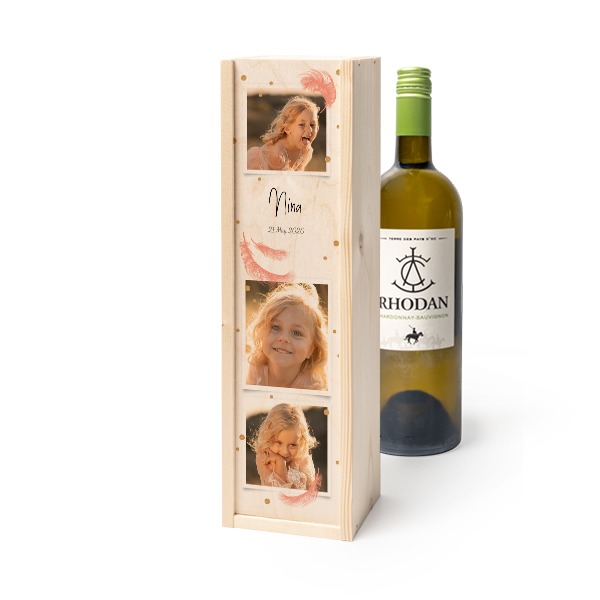 Wijnkist met Rhodan Chardonnay-Roussanne Wijnkist met Rhodan Chardonnay-Roussanne