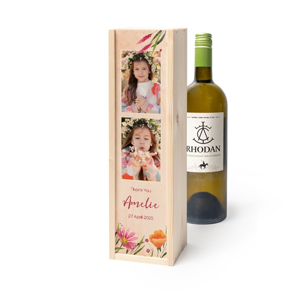 Wijnkist met Rhodan Chardonnay-Roussanne Wijnkist met Rhodan Chardonnay-Roussanne