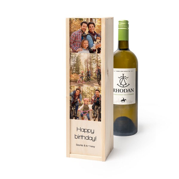 Wijnkist met Rhodan Chardonnay-Roussanne Wijnkist met Rhodan Chardonnay-Roussanne