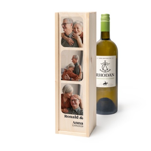 Wijnkist met Rhodan Chardonnay-Roussanne Wijnkist met Rhodan Chardonnay-Roussanne