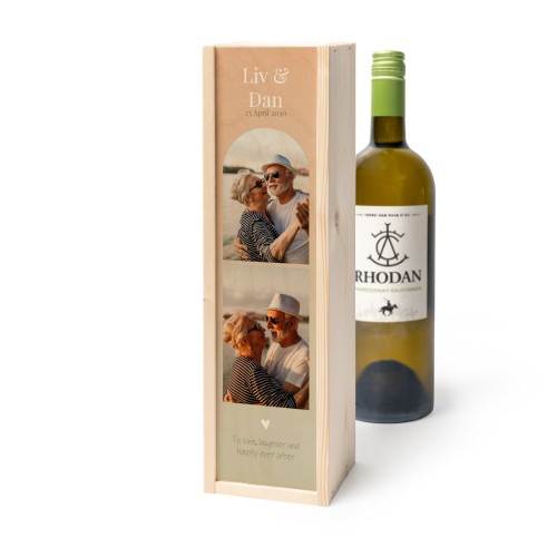 Wijnkist met Rhodan Chardonnay-Roussanne Wijnkist met Rhodan Chardonnay-Roussanne