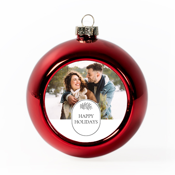 Christmas bauble plastic red (Set of 2)