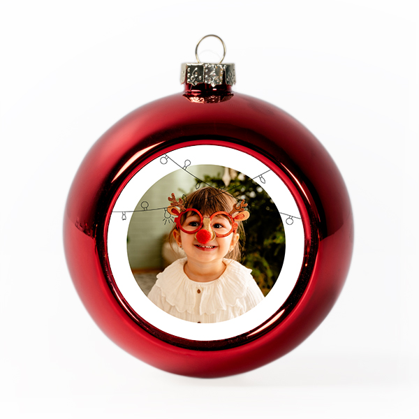 Rode kerstballen (set van 2)