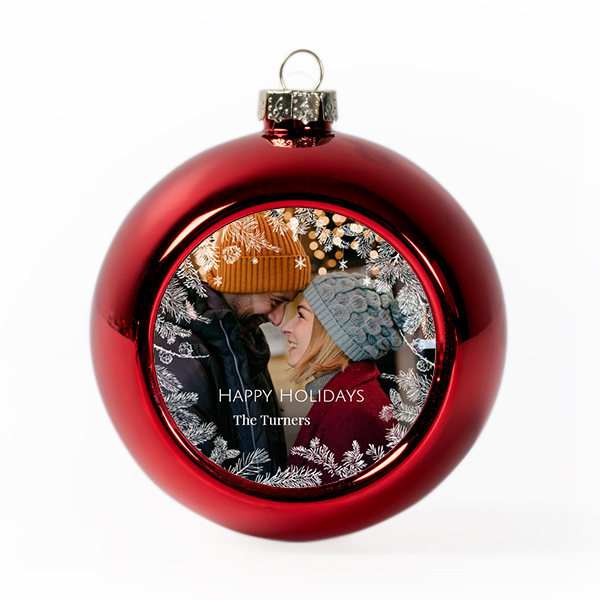 Christmas bauble plastic red (Set of 2)