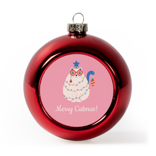 Julgranskulor plast röd (Set om 2)