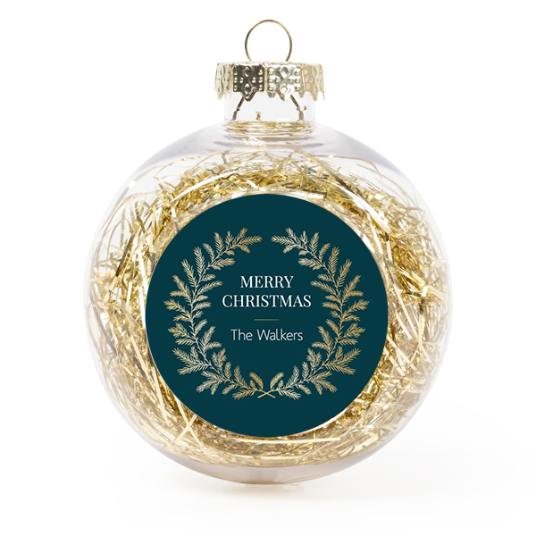 Julgranskulor med glitter Guld - 2 st Julgranskulor med glitter Guld - 2 st