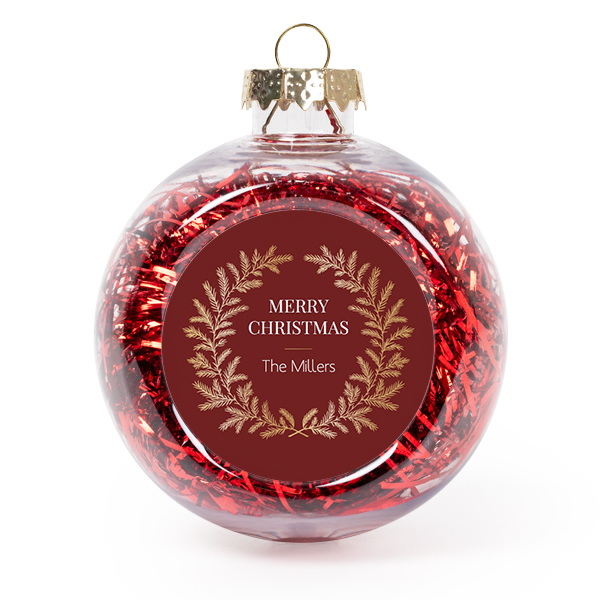Boules de Noël avec guirlandes rouges - Lot de 2 Boules de Noël avec guirlandes rouges - Lot de 2