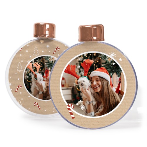 Gjennomsiktige julekuler - 2 stk