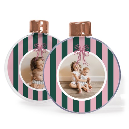 Christmas bauble clear plastic -  set of 2