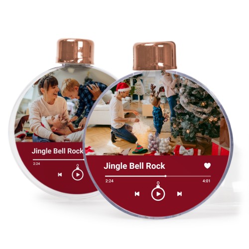 Gennemsigtige juletræskugler - 2 stk