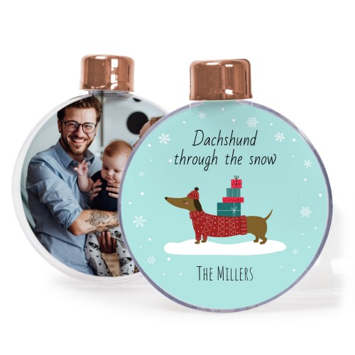 Snowy Dachshund - Text Only