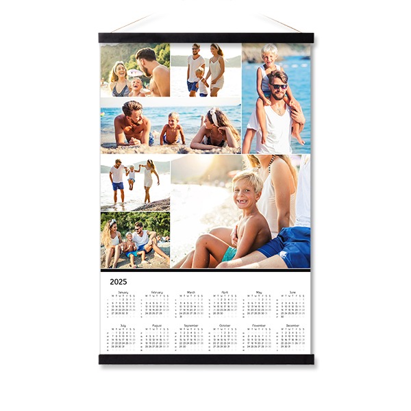 Jaarplanner met magnetische hanger 40 x 60 cm Zwart