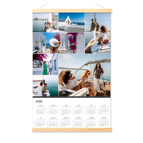 Jaarplanner met magnetische hanger 40 x 60 cm Hout
