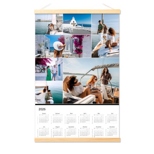 Posterkalender med Posterhängare 40 x 60 cm Tra