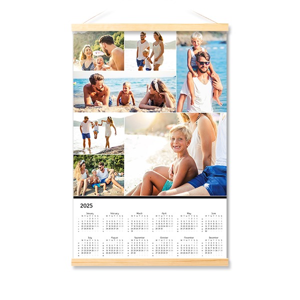 Poster calendar with Magnetic hanger 40 x 60 cm Wood