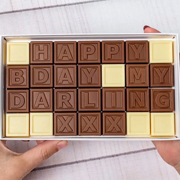 smartphoto Choklad med text 28 bitar