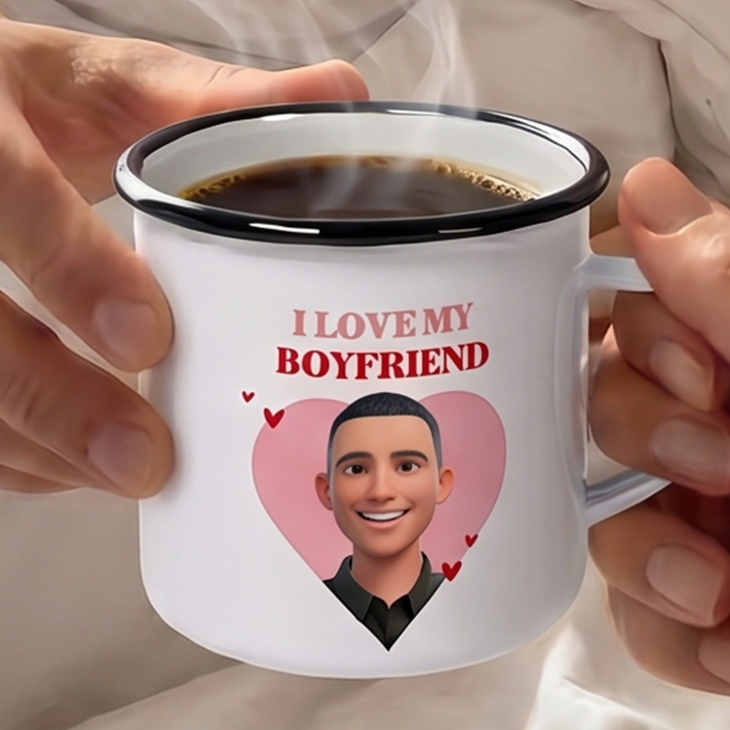 smartphoto Emaljekrus til fars kaffe eller te