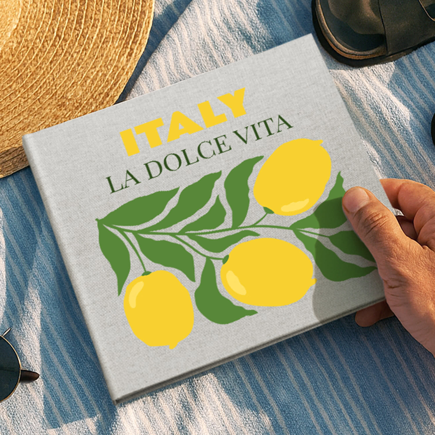 smartphoto Kuvakirja XL Vaaka Deluxe - Kova kansi pellava kuvalla