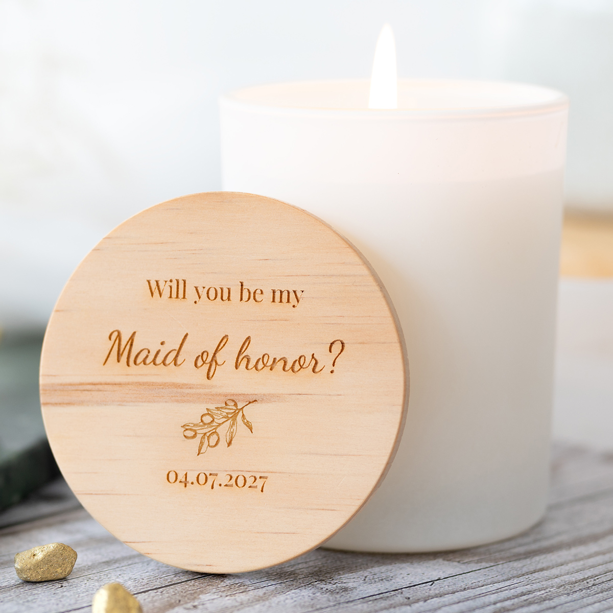 smartphoto Tuoksukynttilä kuvilla S - Kaiverruksella