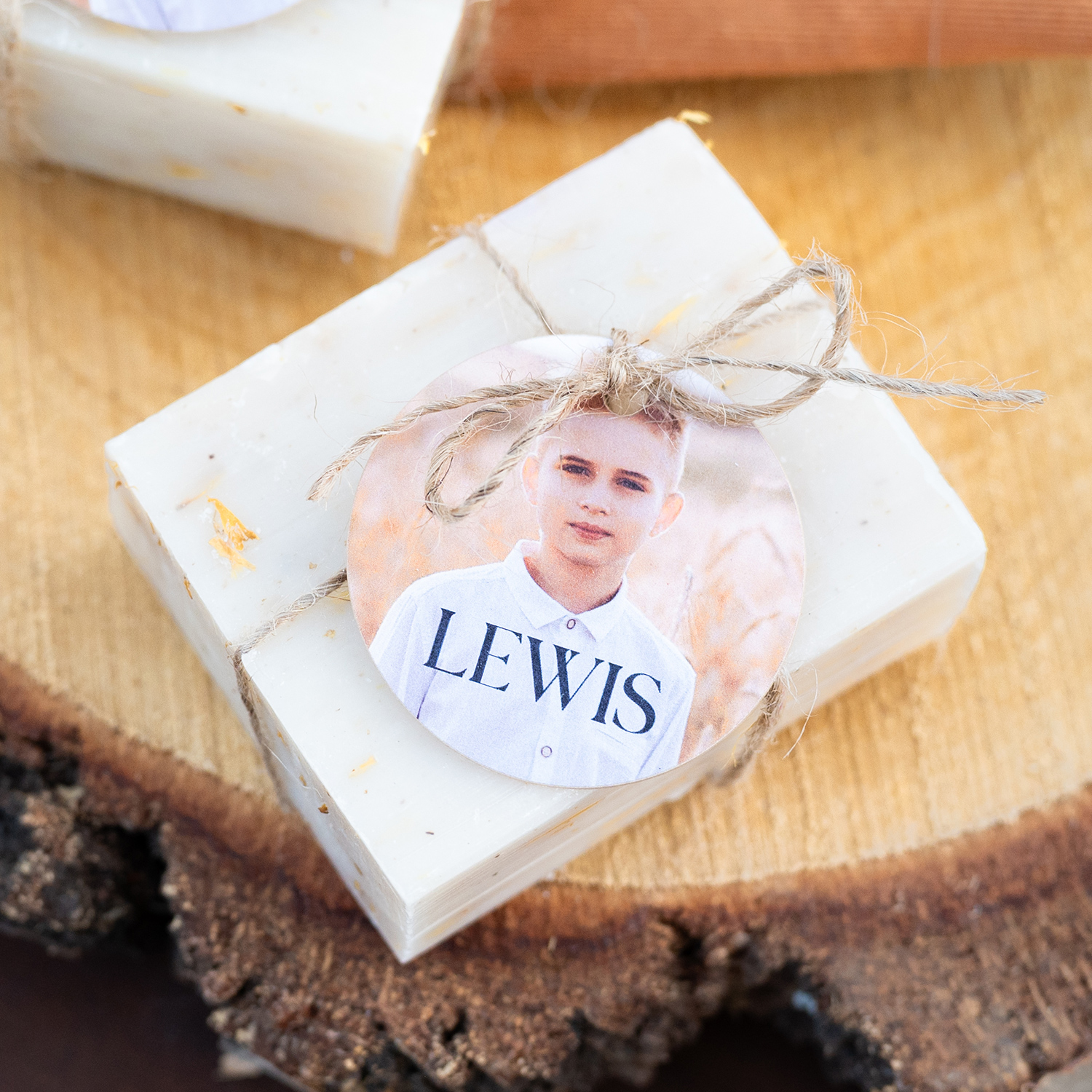 smartphoto Sæbebar med rund etikette (sæt á 6)