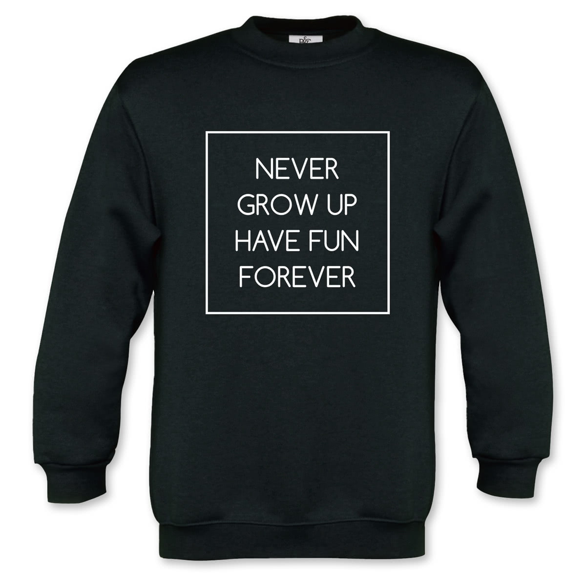 Brodert genser barn Sort 3 - 4 år | smartphoto | 3Y-4Y | Cotton | unisex | Svart