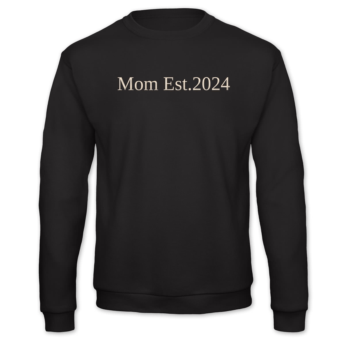 Sweater Unisex Zwart S met borduring
