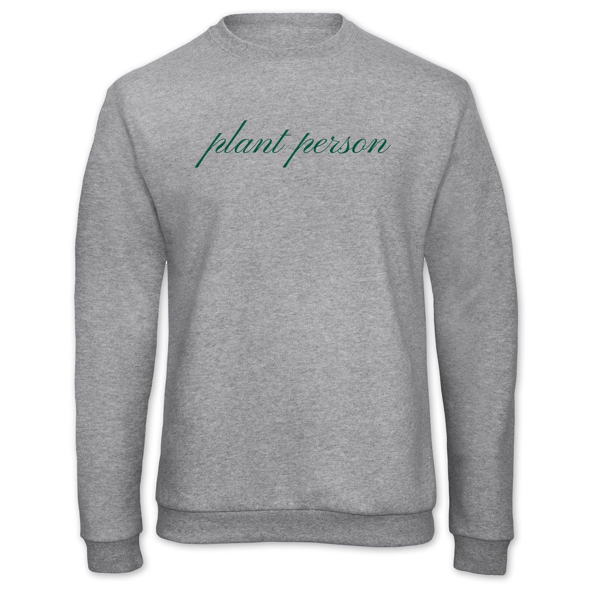 Genser med broderi gråmelert M | M | Cotton | unisex | Grå