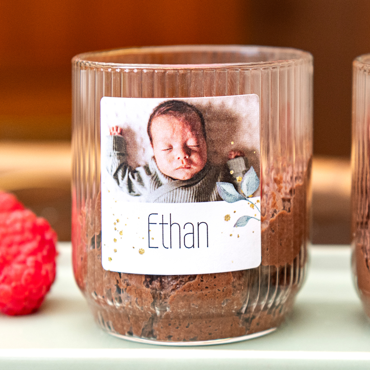 smartphoto Värmeljushållare i glas med fyrkantiga klistermärken - 6 st