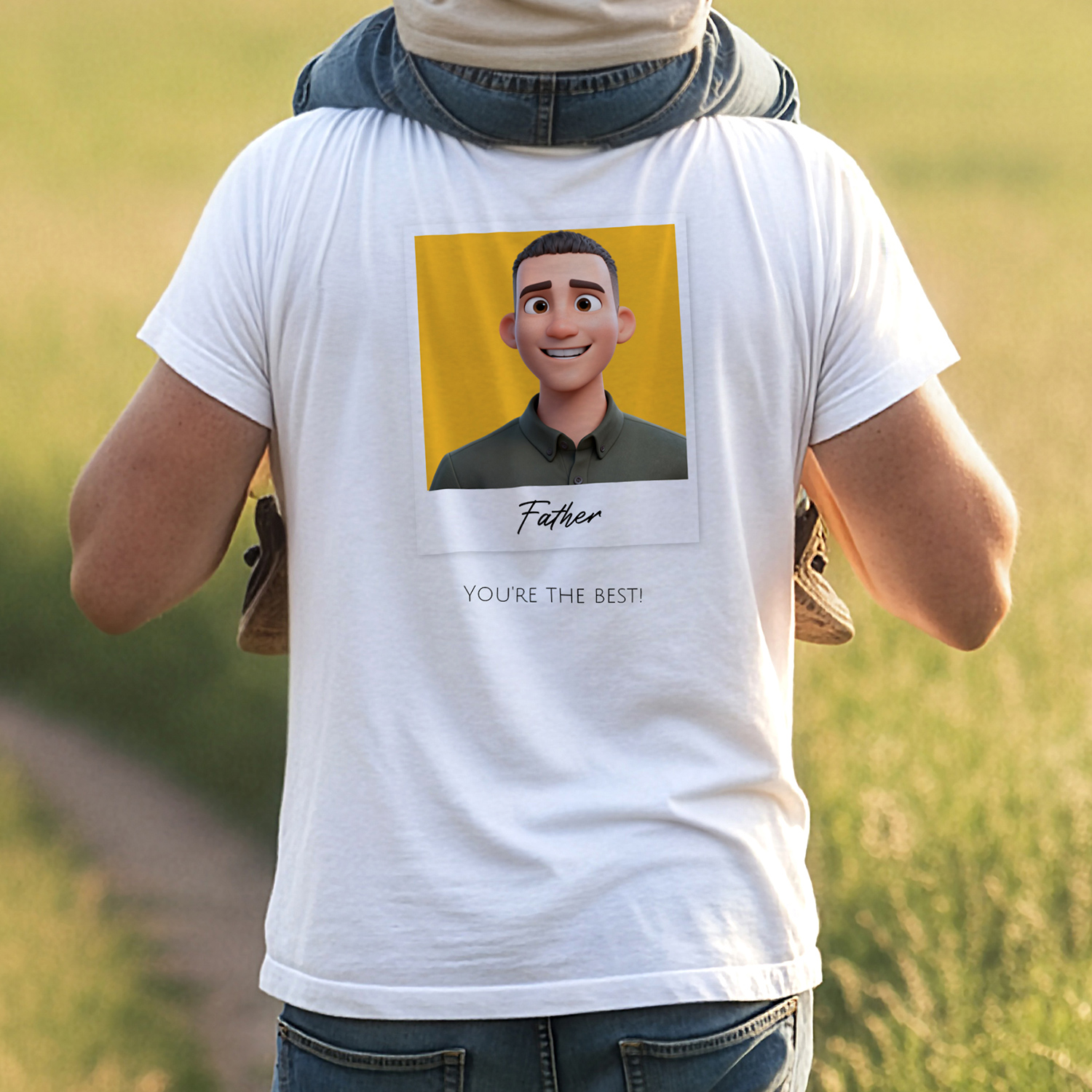 smartphoto T-shirt med AI hvid bagside  S