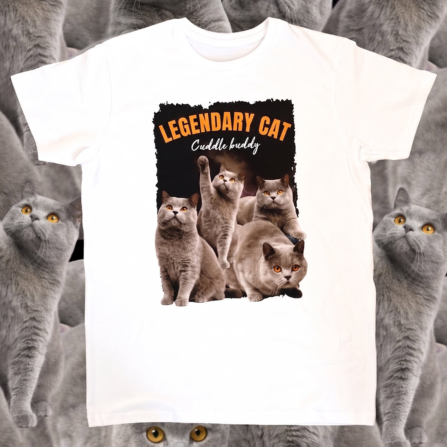 smartphoto Vit bootleg T-shirt med foto L - fram