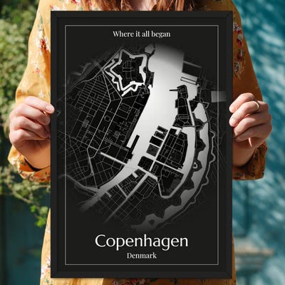 locatie poster op aluminium