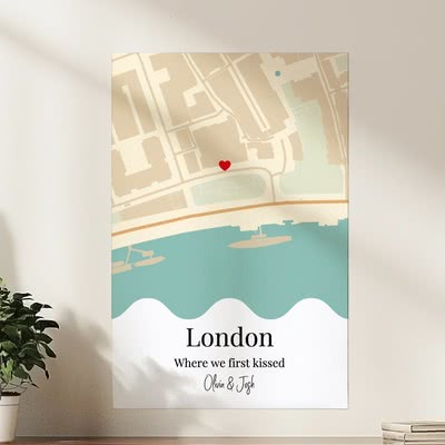 Affiche carte sur poster