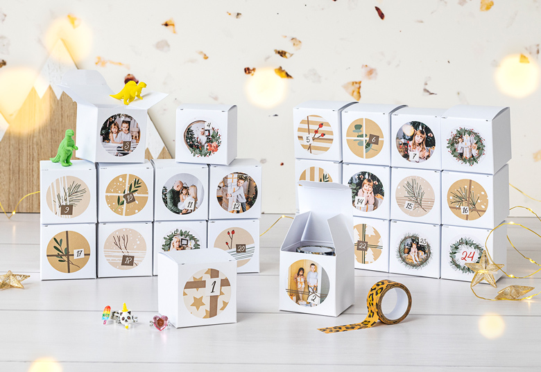 DIY-Adventskalender Set mit Fotos personalisiert