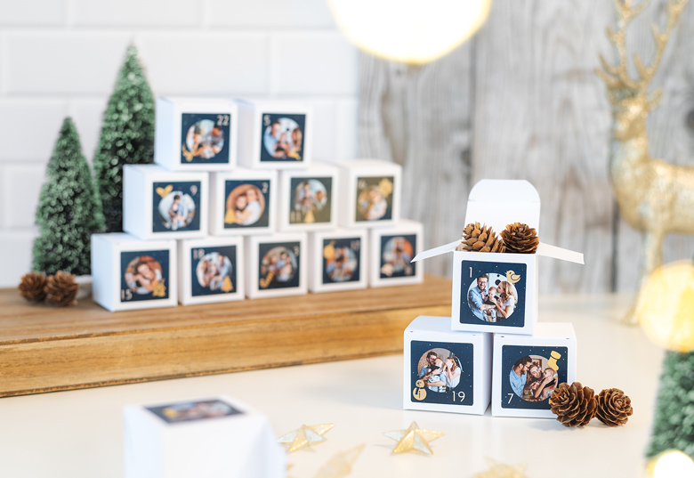 DIY-Adventskalender Set mit Fotos personalisiert